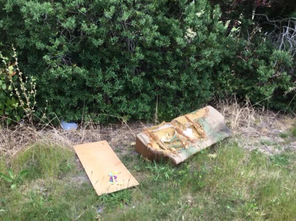 The photograph attached to this rubbish/recycling report