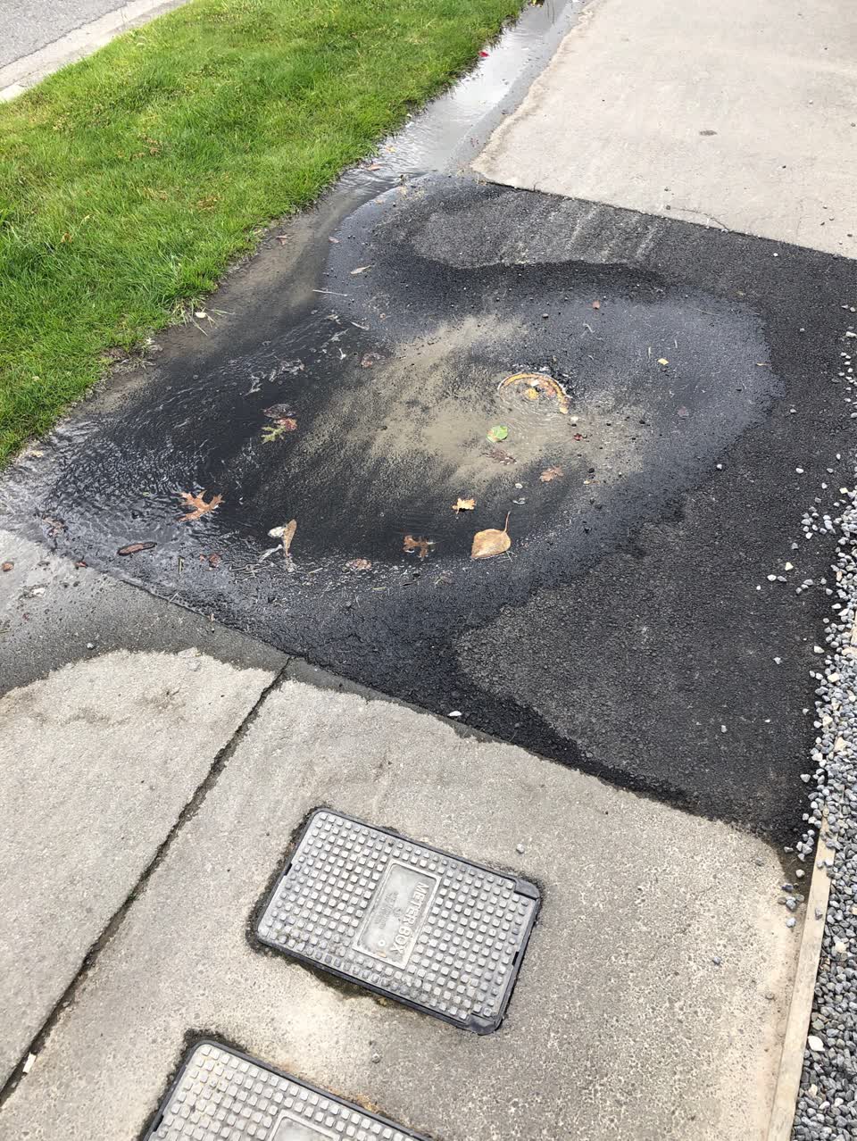 The photograph attached to this flooding report