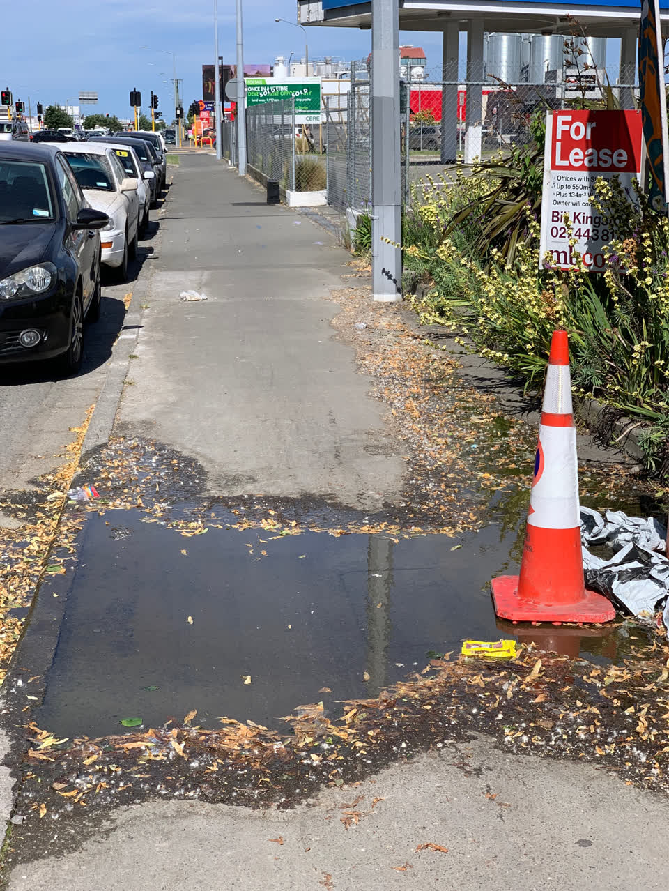 The photograph attached to this flooding report