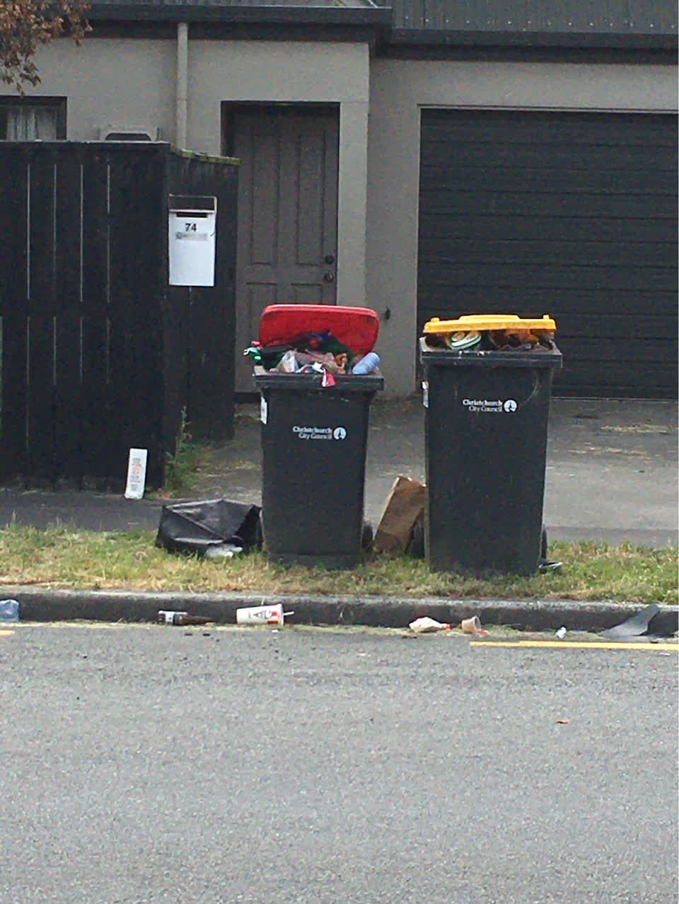 The photograph attached to this rubbish/recycling report