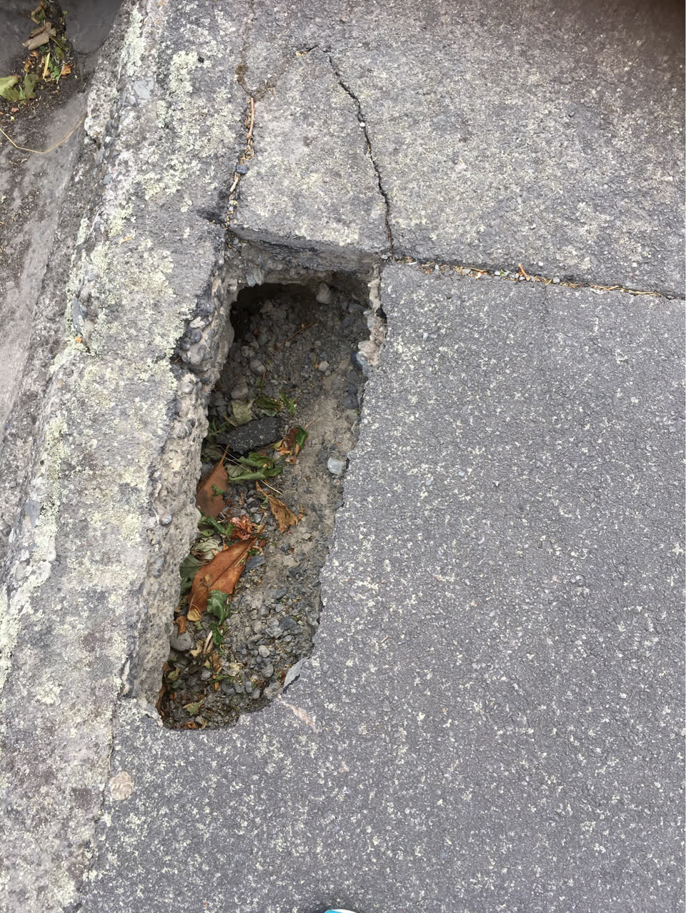 The photograph attached to this roading/streets report