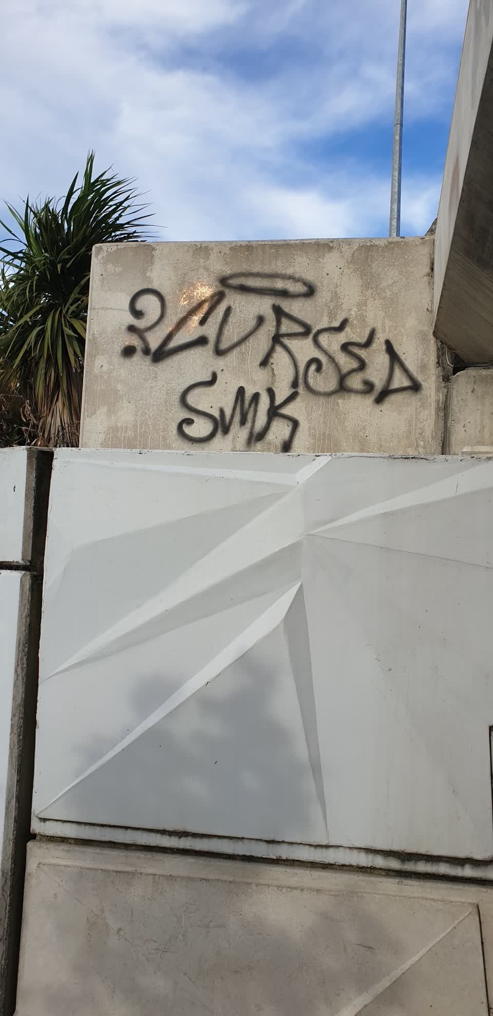 The photograph attached to this graffiti report