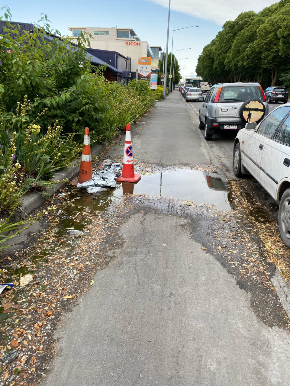 The photograph attached to this flooding report