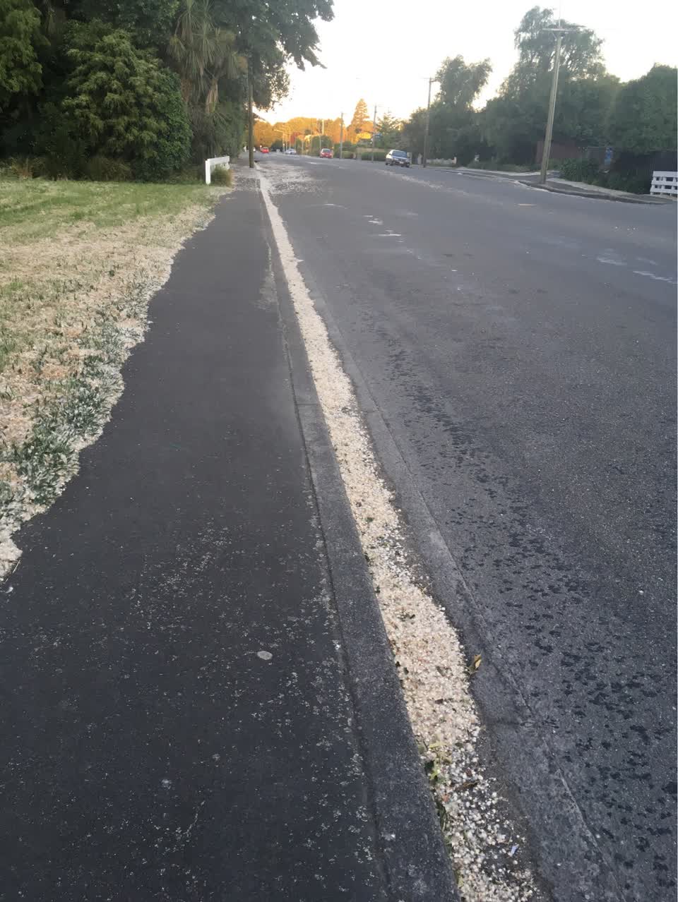 The photograph attached to this roading/streets report
