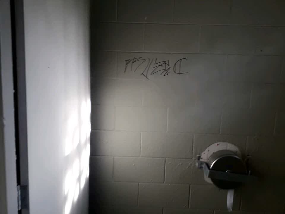 The photograph attached to this graffiti report