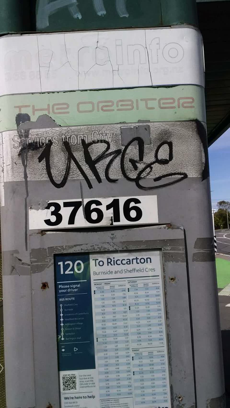 The photograph attached to this graffiti report