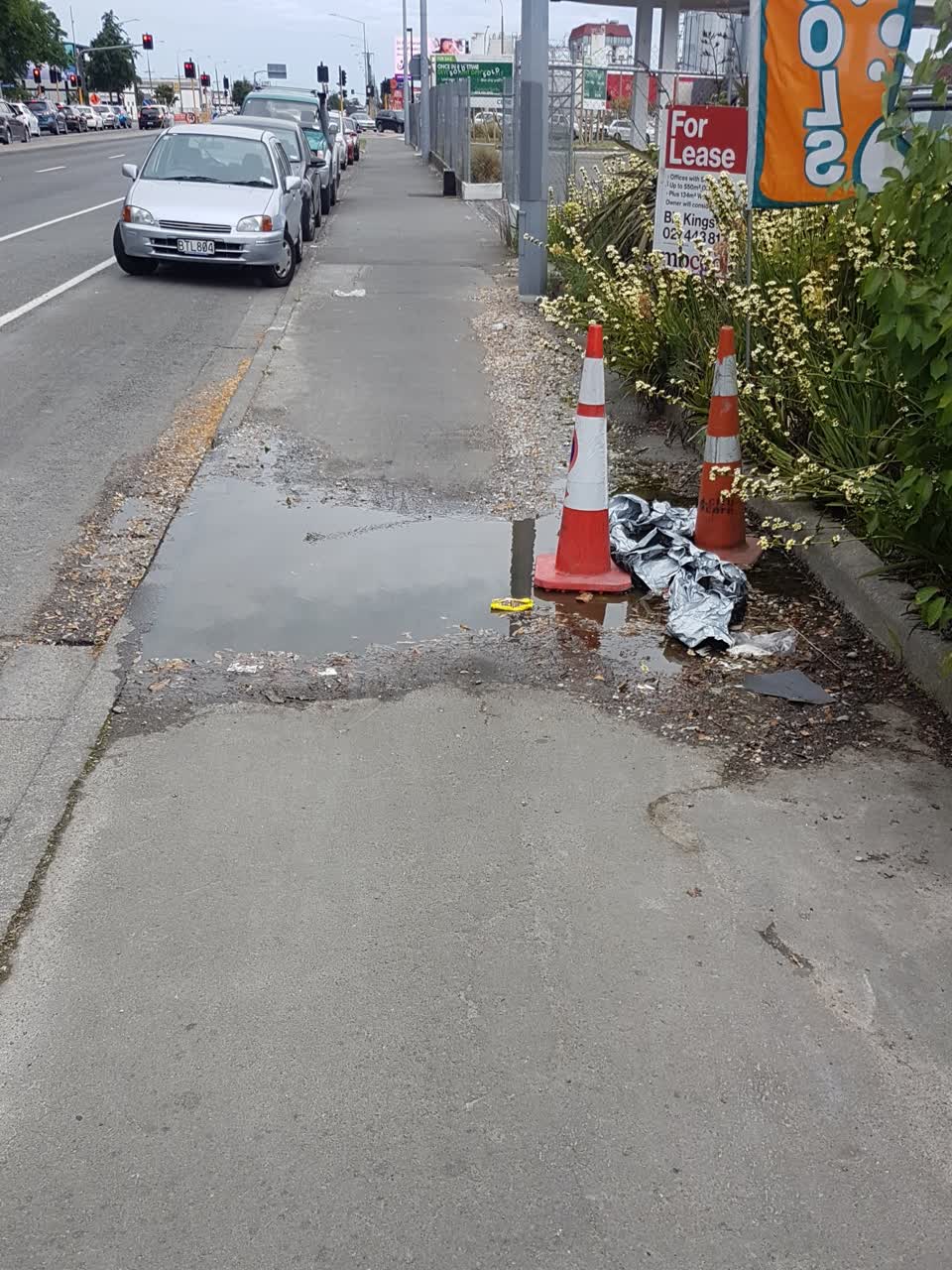 The photograph attached to this flooding report