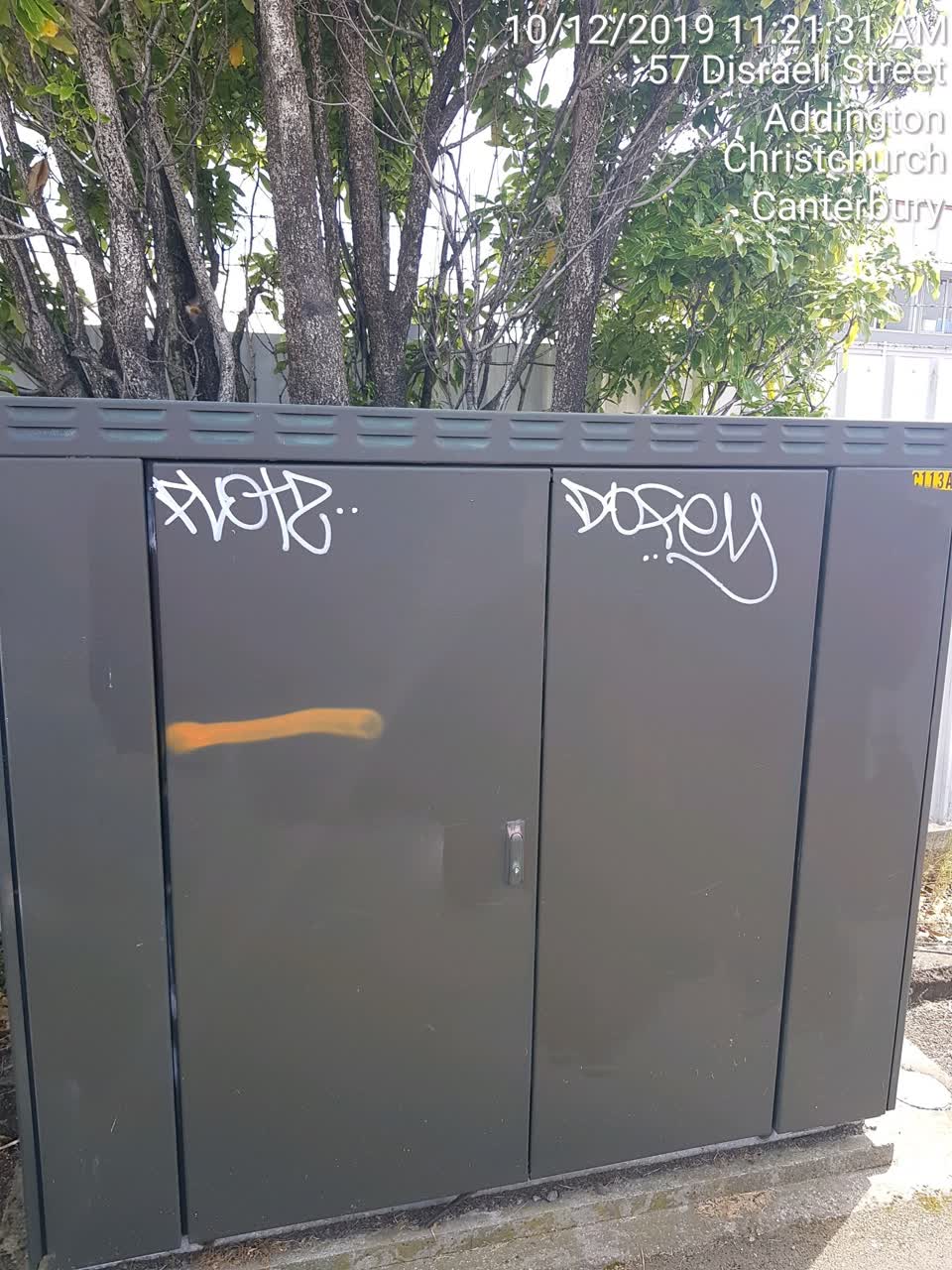 The photograph attached to this graffiti report