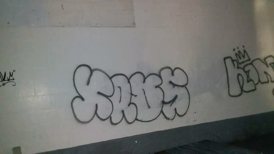 The photograph attached to this graffiti report