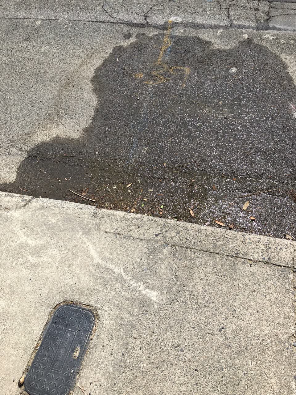 The photograph attached to this flooding report
