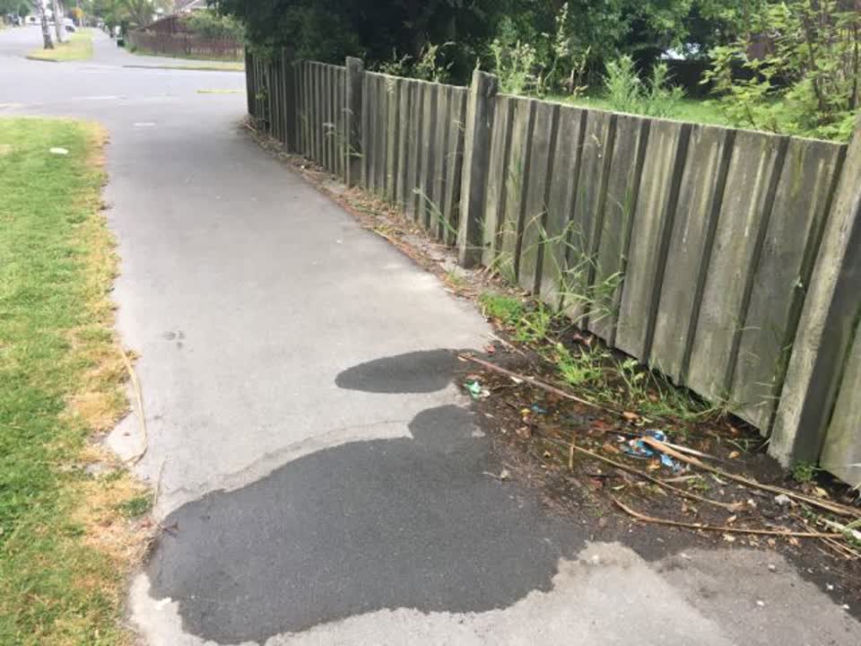 The photograph attached to this flooding report