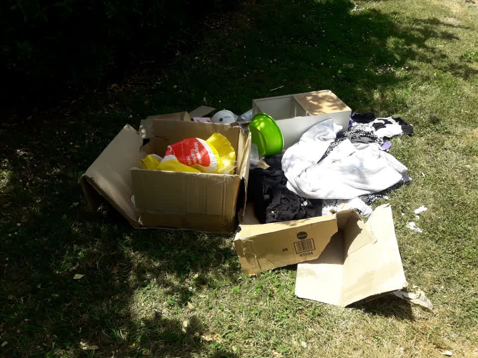 The photograph attached to this rubbish/recycling report