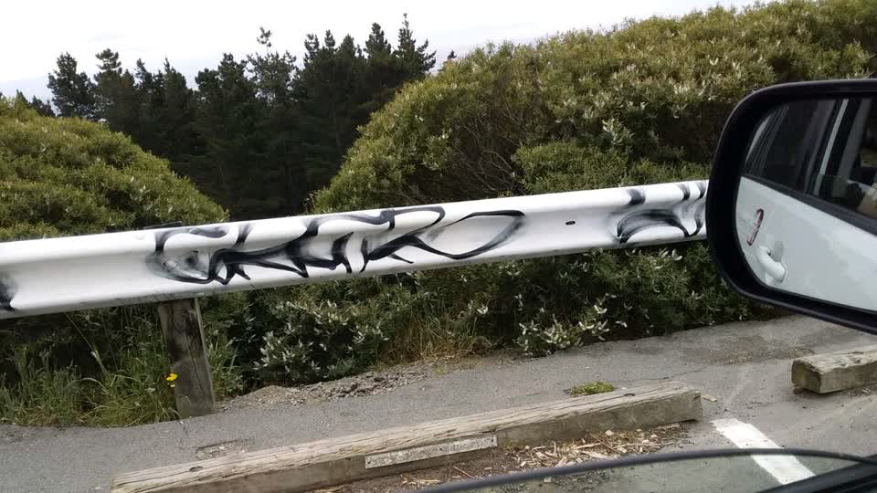 The photograph attached to this graffiti report