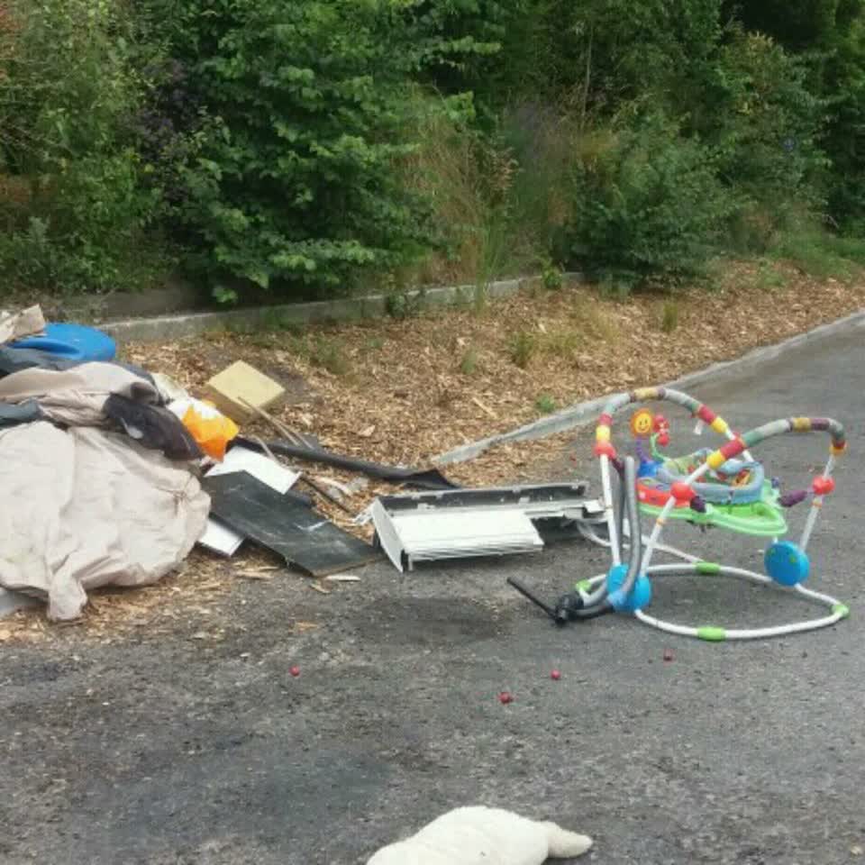 The photograph attached to this rubbish/recycling report