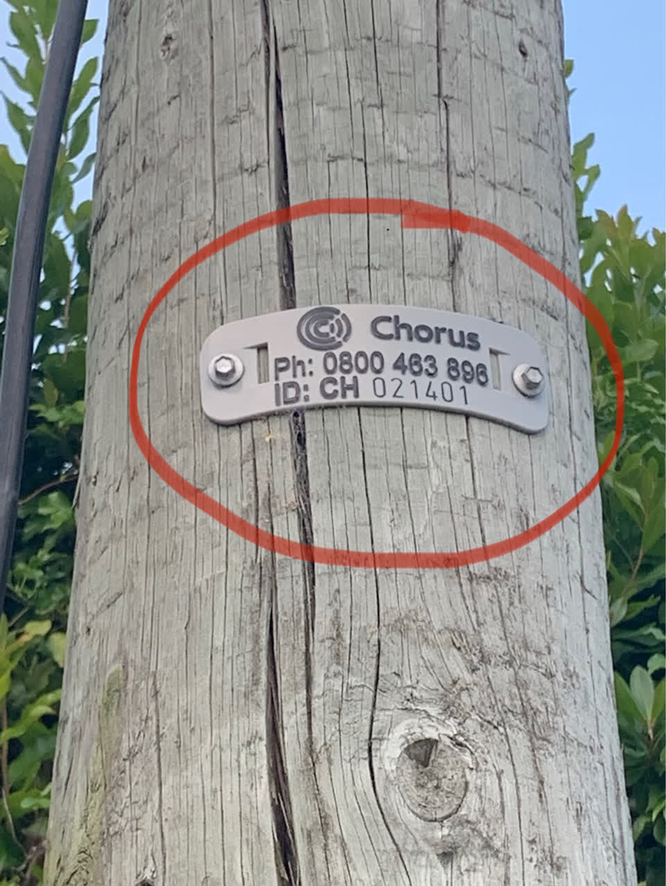 The photograph attached to this roading/streets report