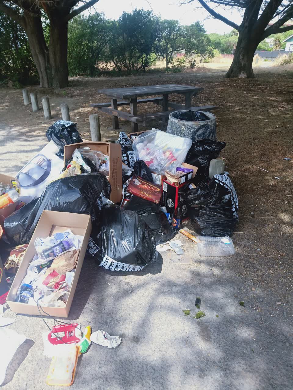 The photograph attached to this rubbish/recycling report