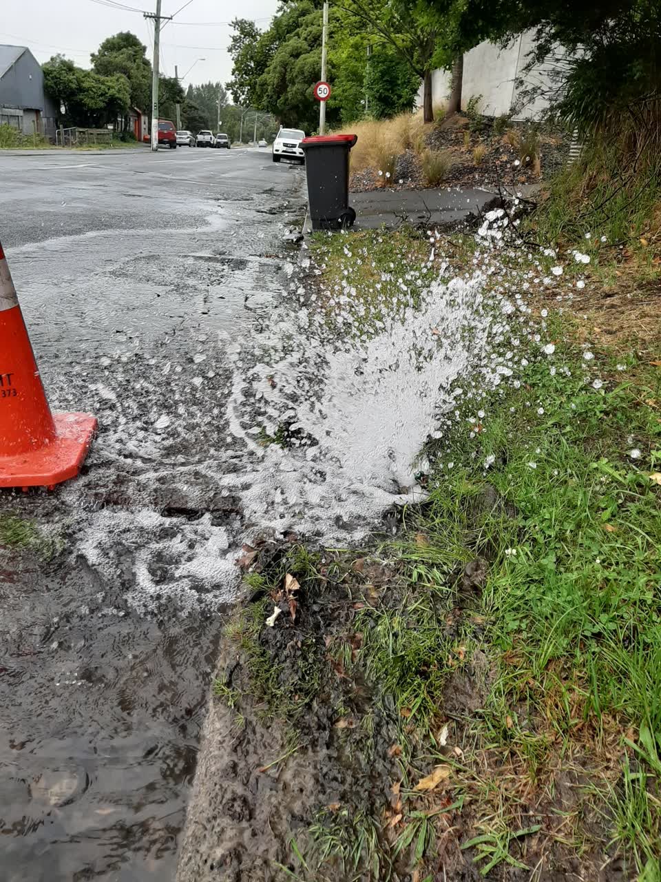 The photograph attached to this wastewater/stormwater report