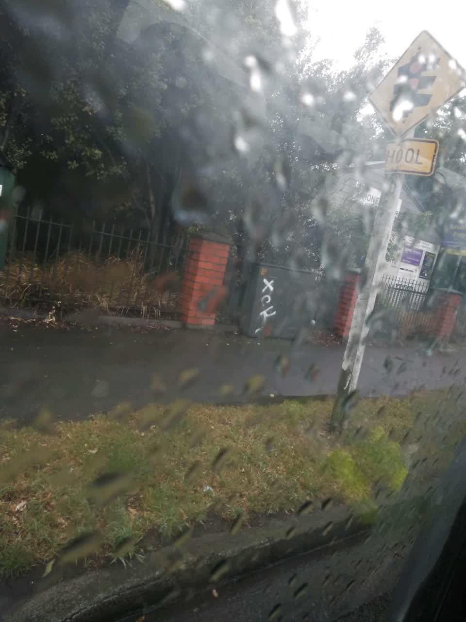 The photograph attached to this graffiti report
