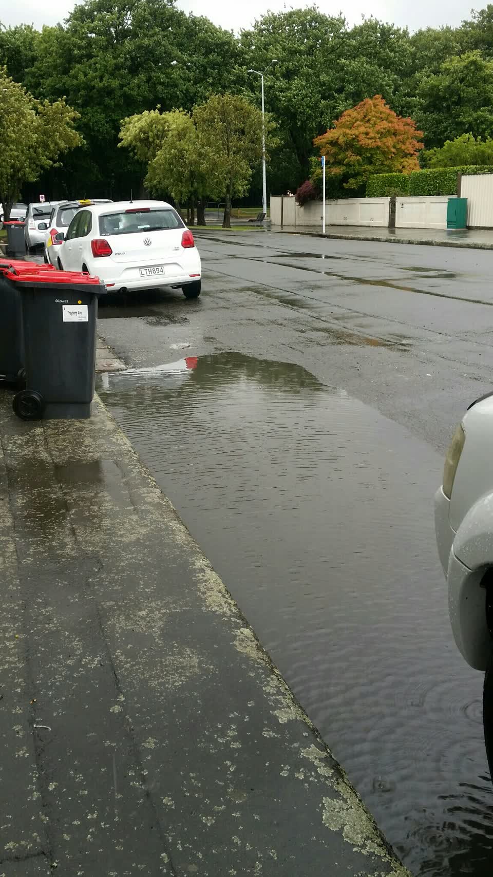 The photograph attached to this flooding report