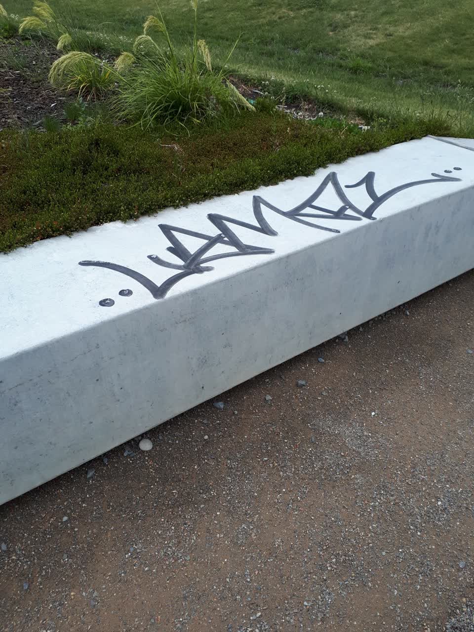 The photograph attached to this graffiti report