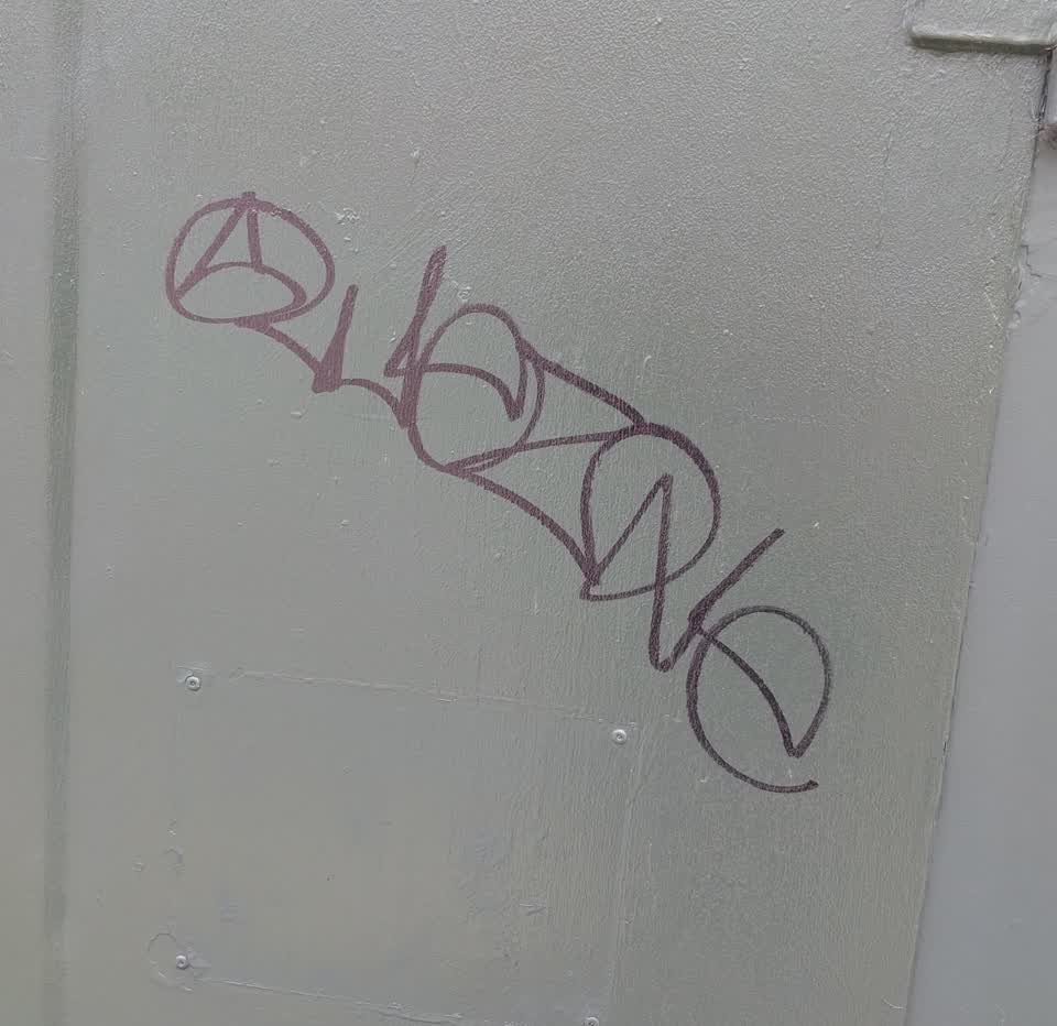 The photograph attached to this graffiti report