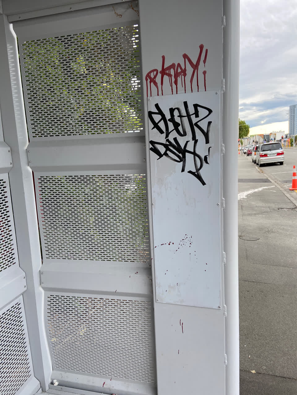 The photograph attached to this graffiti report