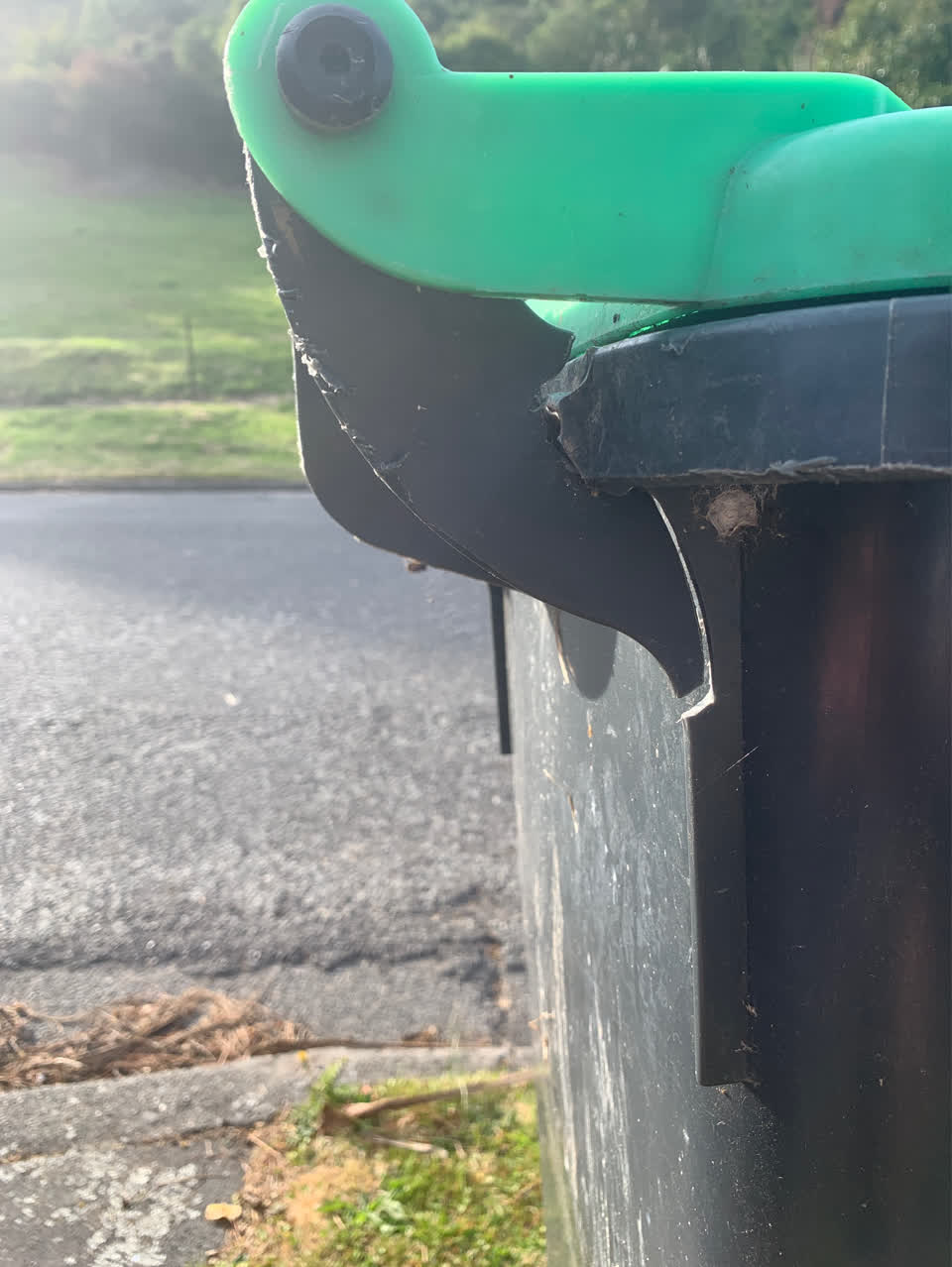 The photograph attached to this rubbish/recycling report