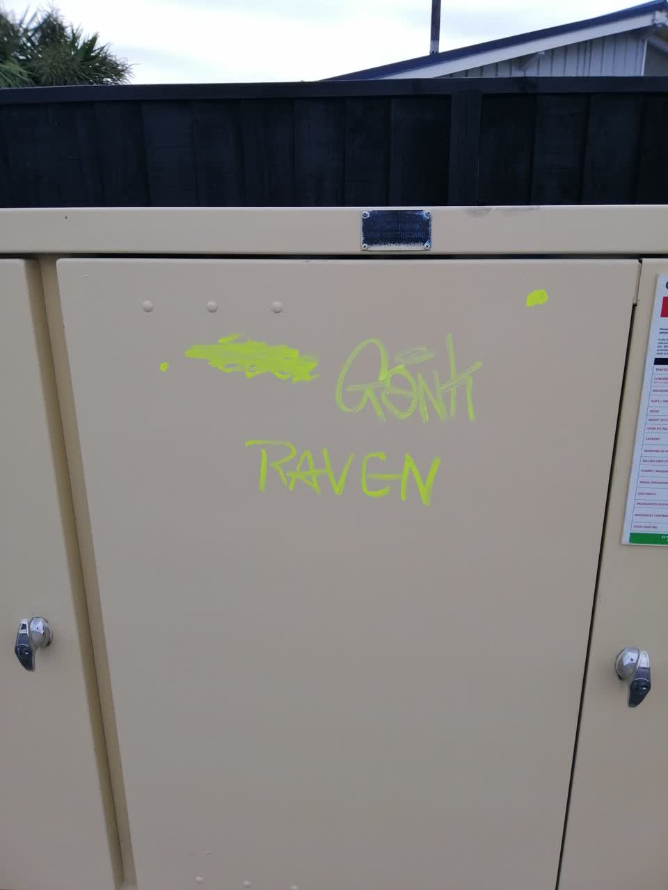 The photograph attached to this graffiti report