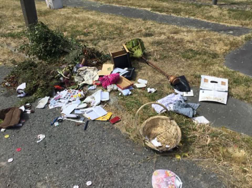 The photograph attached to this rubbish/recycling report