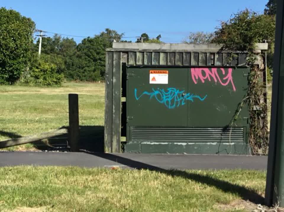 The photograph attached to this graffiti report