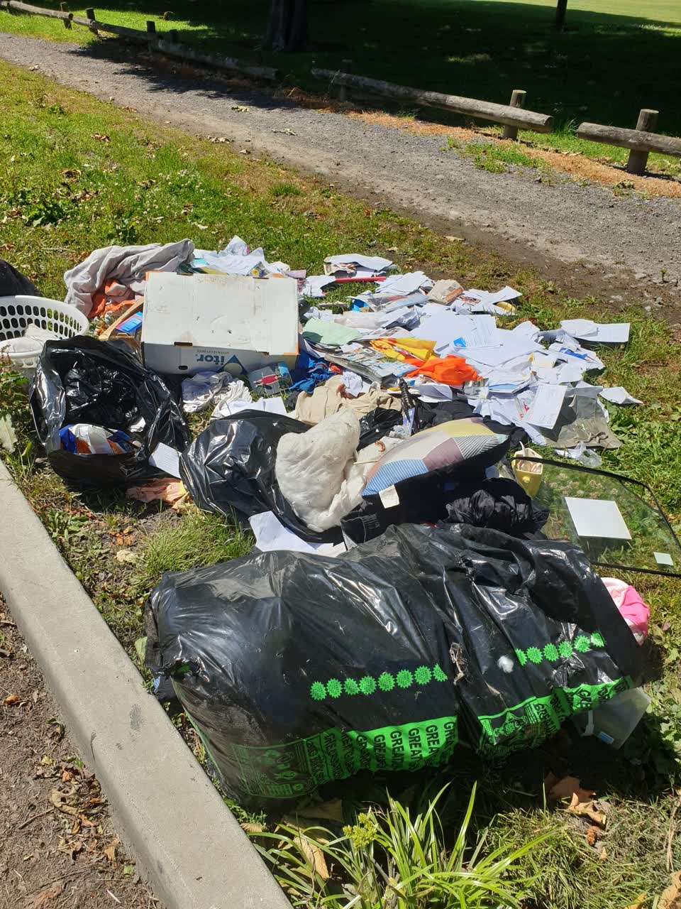 The photograph attached to this rubbish/recycling report