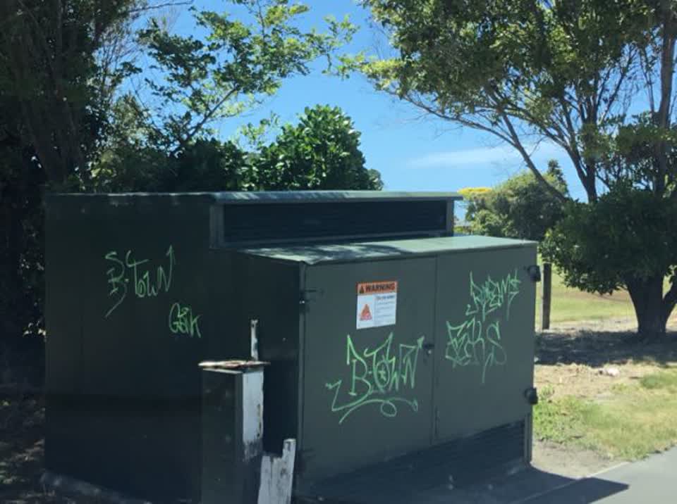 The photograph attached to this graffiti report