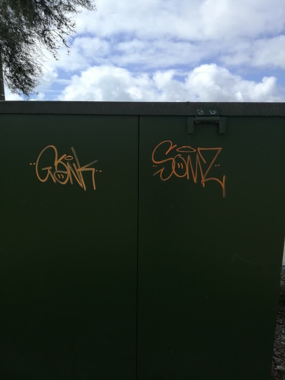 The photograph attached to this graffiti report