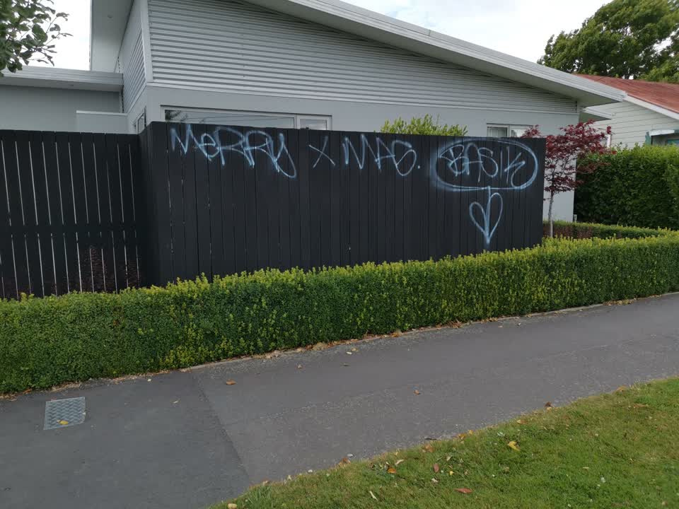 The photograph attached to this graffiti report