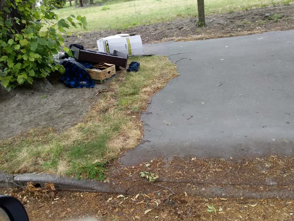 The photograph attached to this rubbish/recycling report