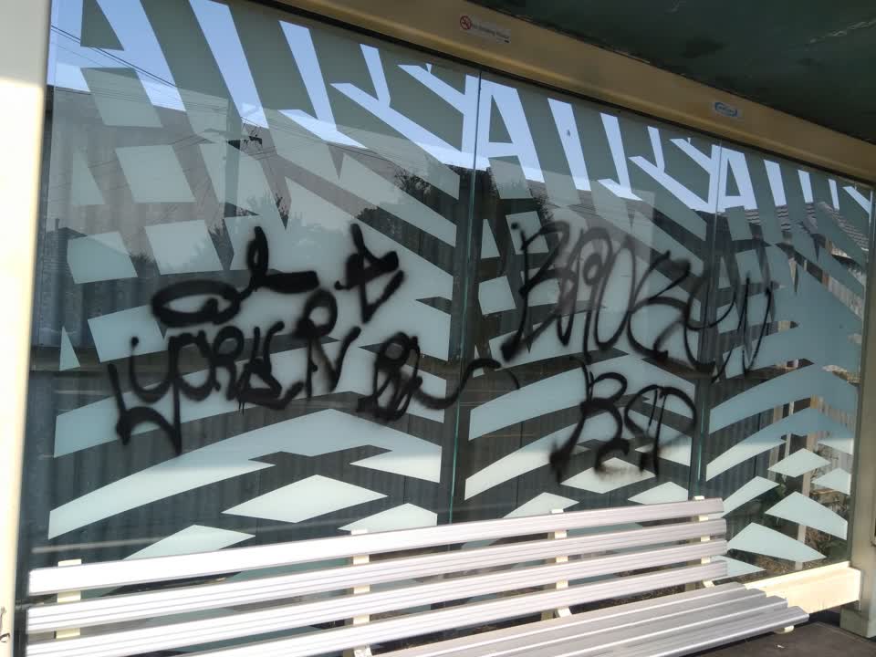 The photograph attached to this graffiti report