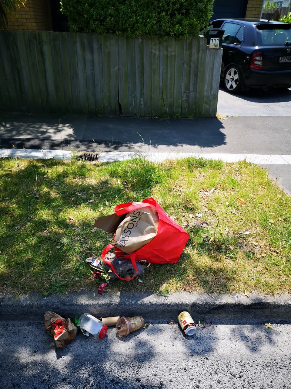 The photograph attached to this rubbish/recycling report
