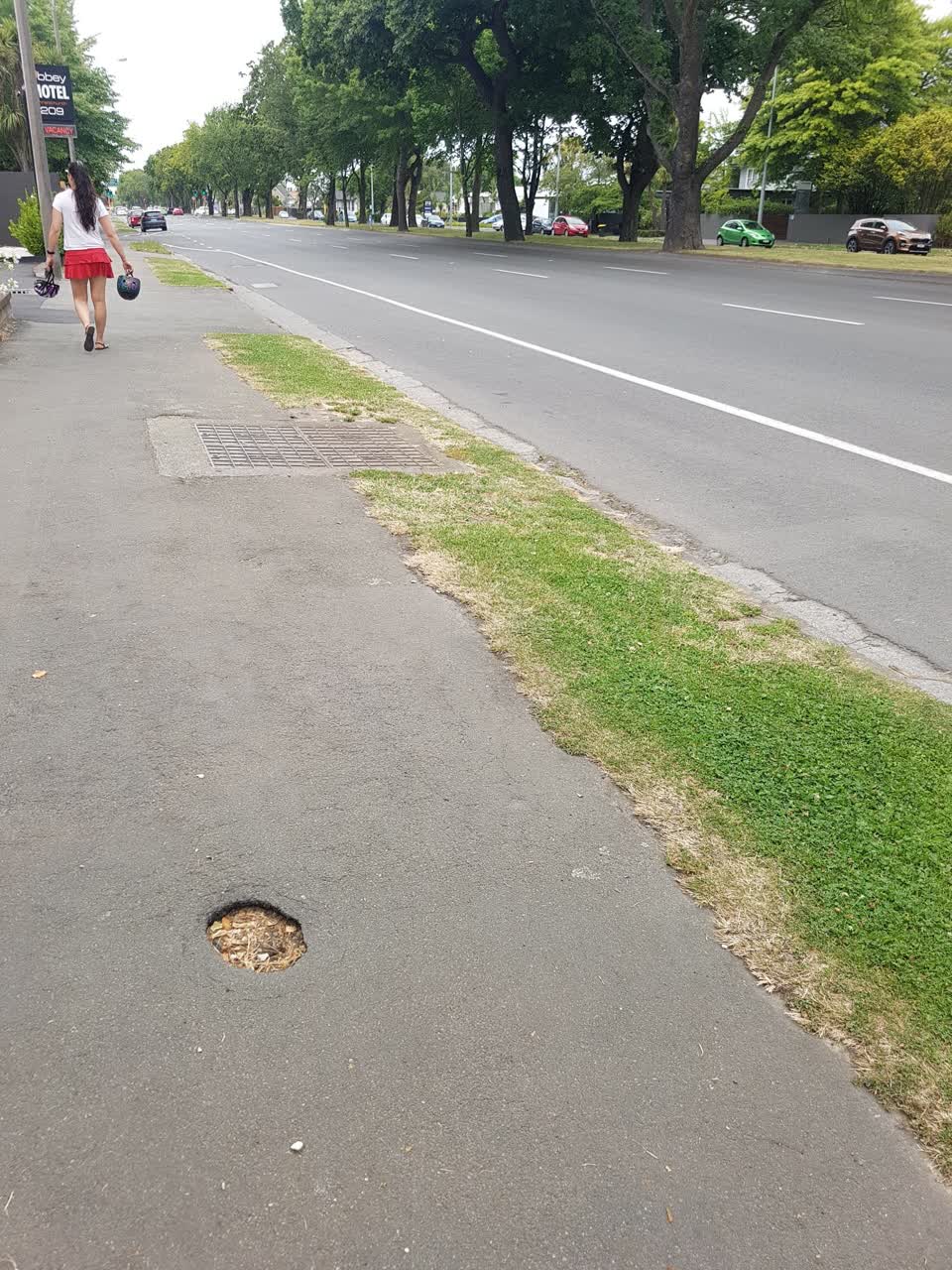 The photograph attached to this roading/streets report