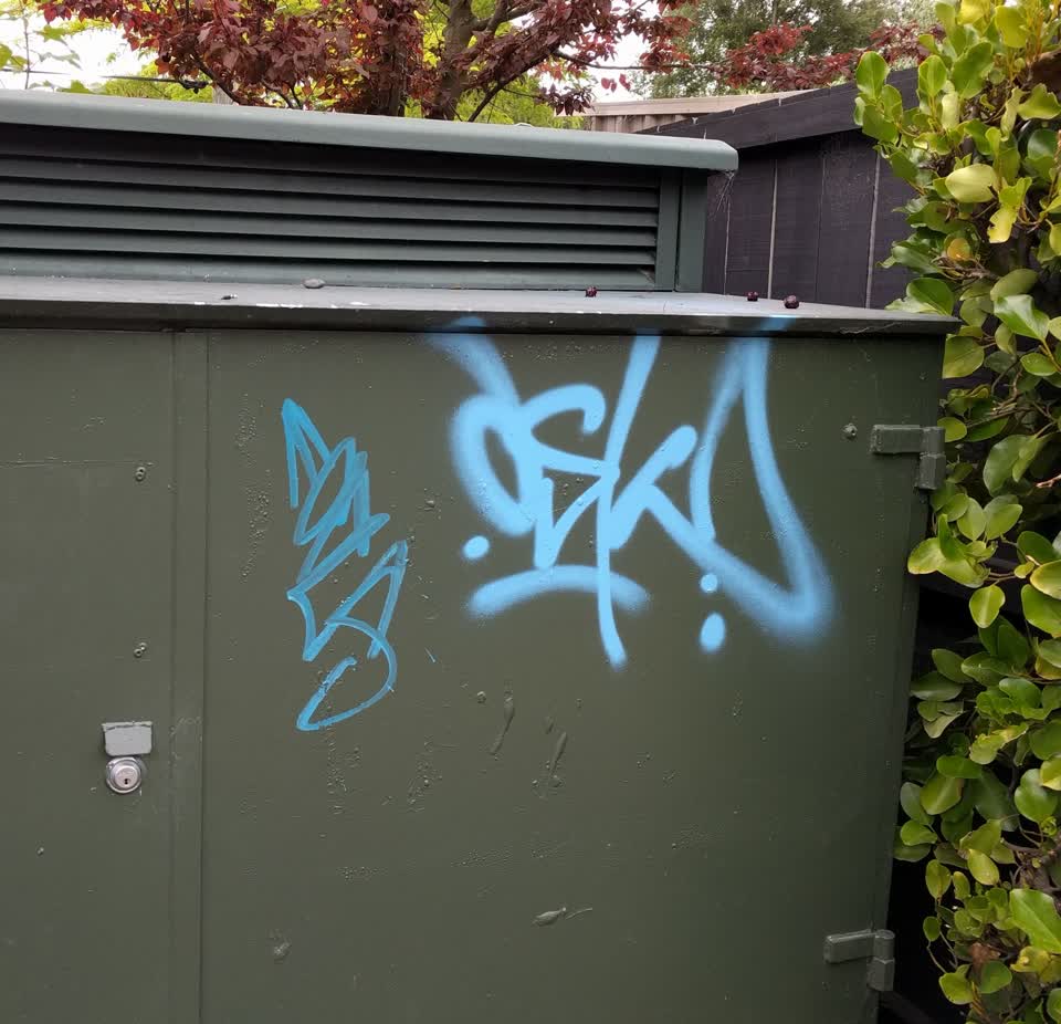 The photograph attached to this graffiti report
