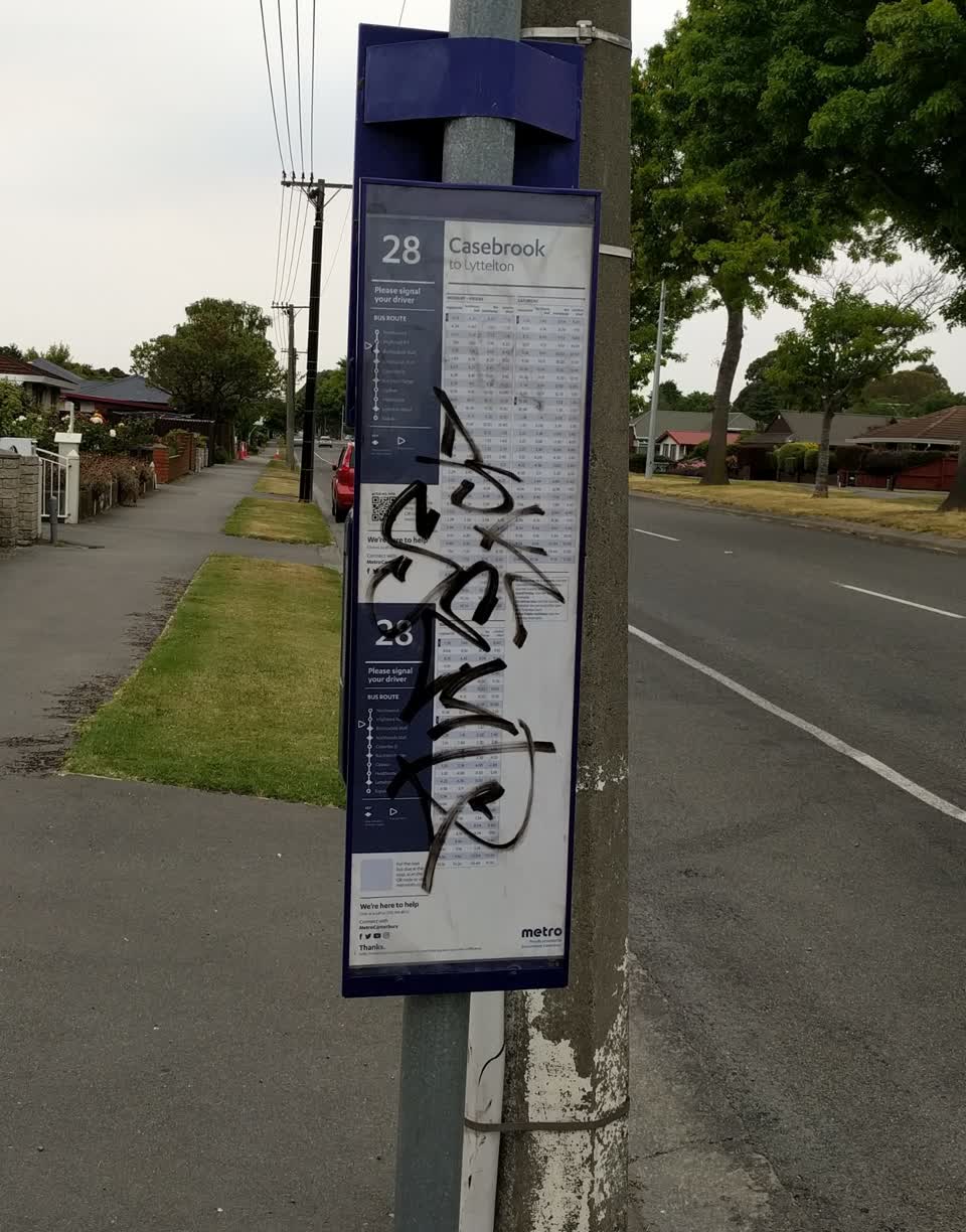 The photograph attached to this graffiti report