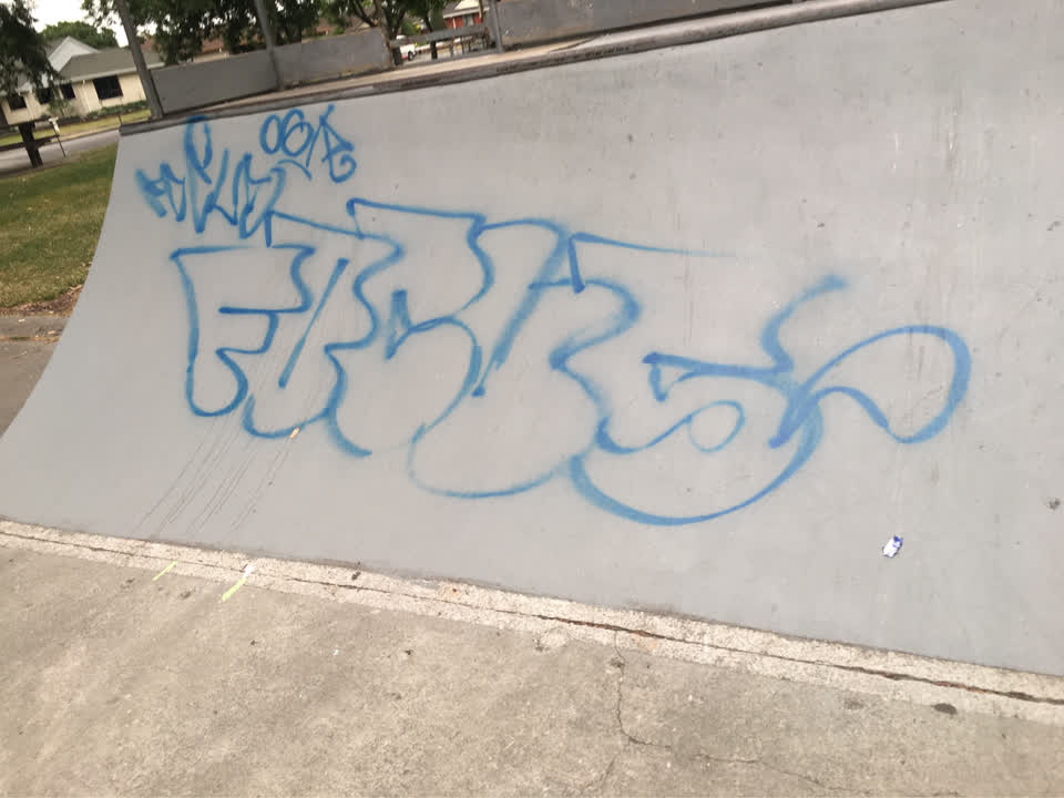The photograph attached to this graffiti report