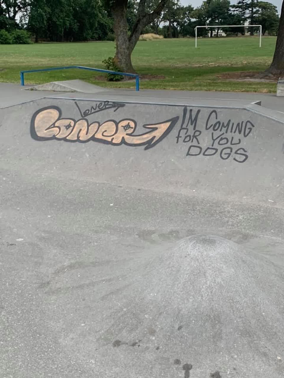 The photograph attached to this graffiti report