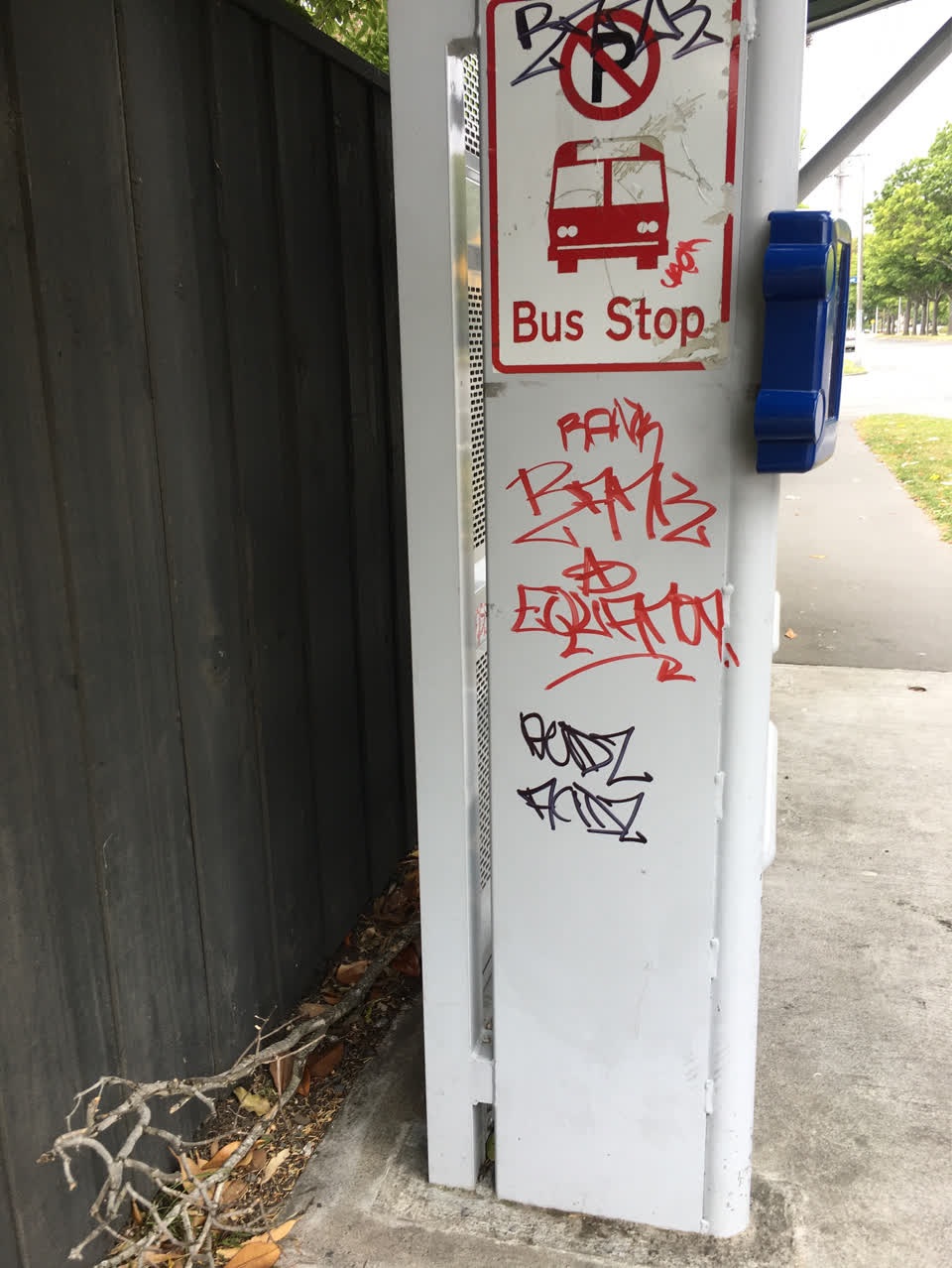 The photograph attached to this graffiti report