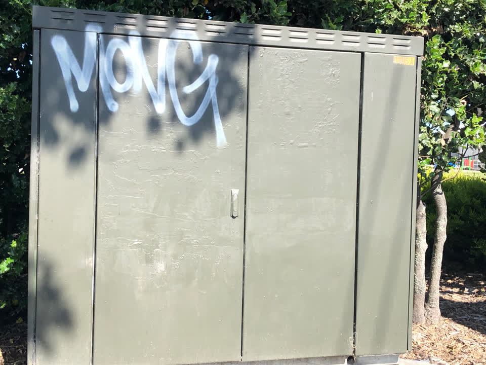 The photograph attached to this graffiti report