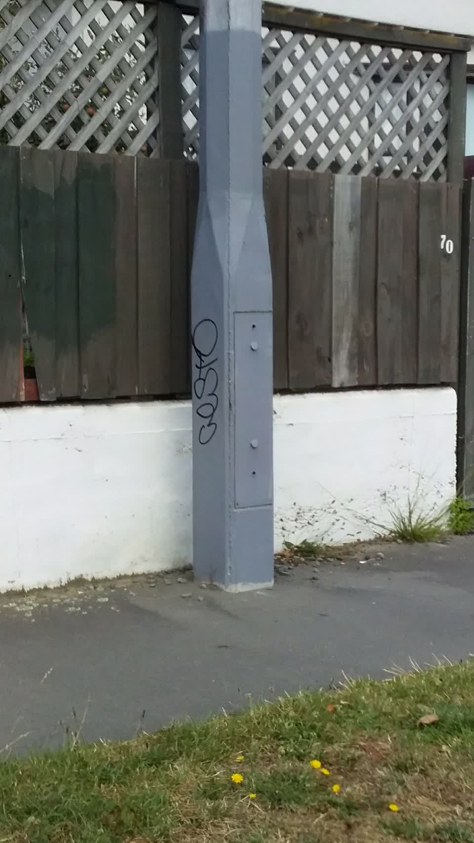 The photograph attached to this graffiti report
