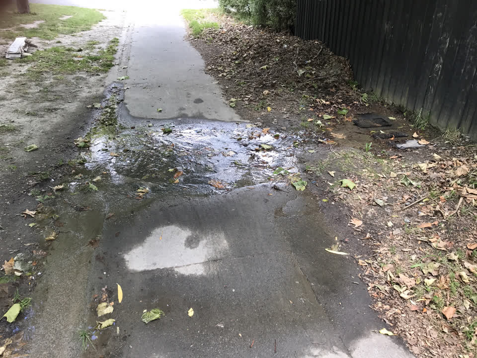 The photograph attached to this flooding report