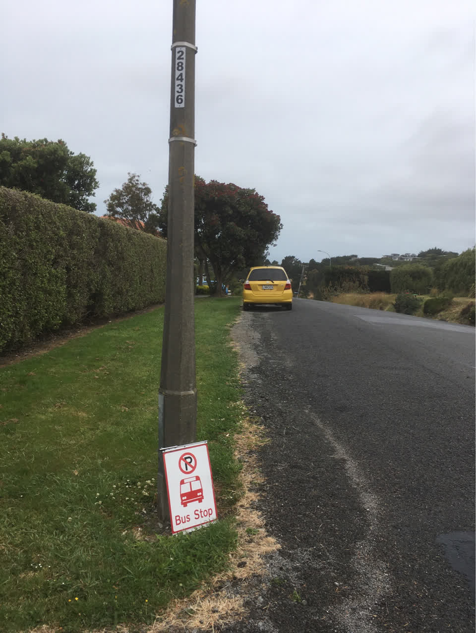 The photograph attached to this roading/streets report