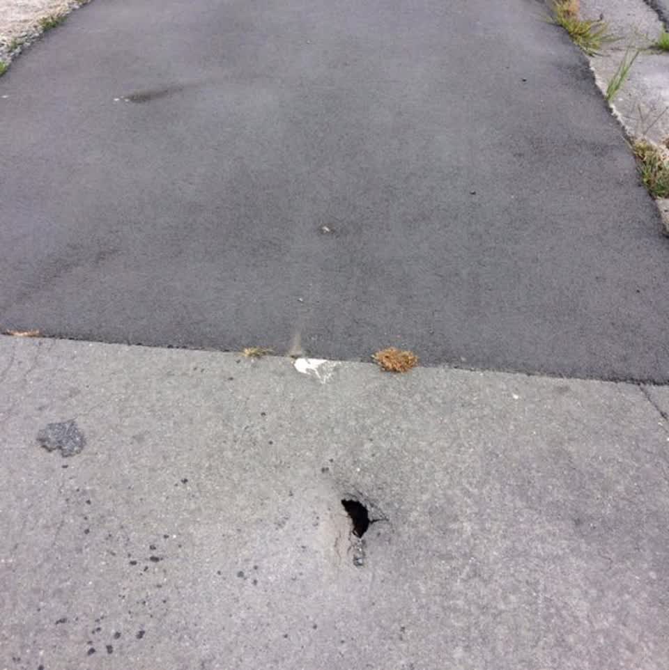 The photograph attached to this roading/streets report