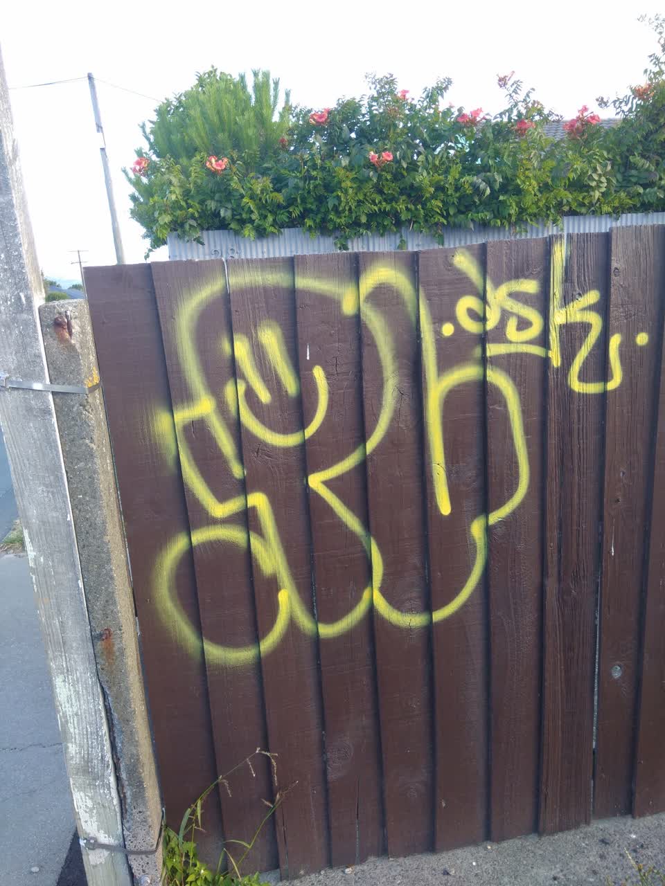 The photograph attached to this graffiti report