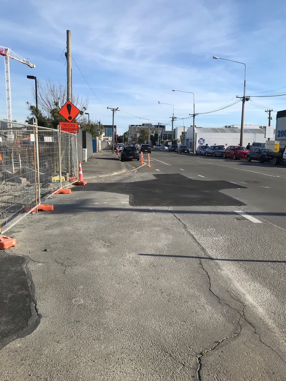 The photograph attached to this roading/streets report